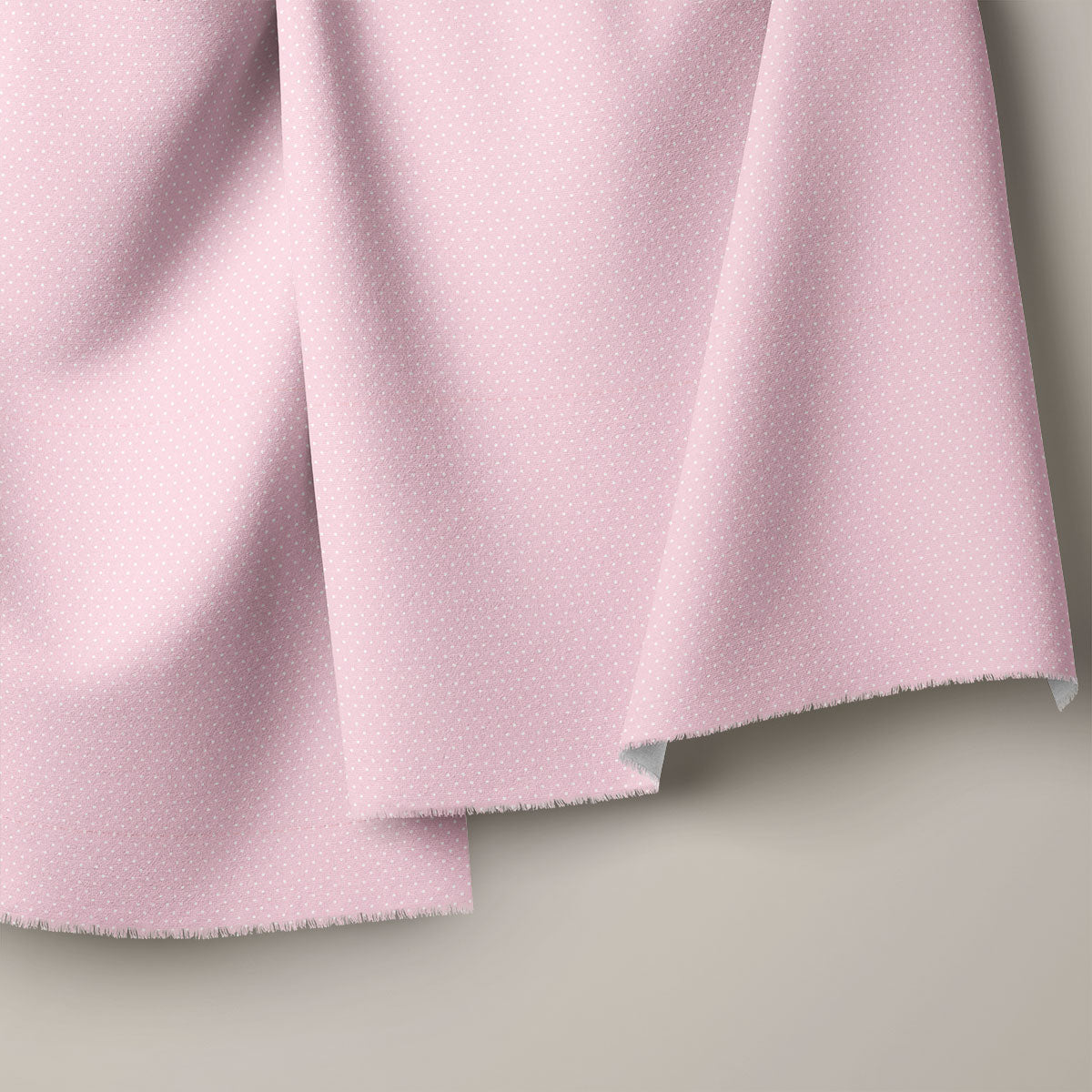 Oyster Pink And Amour Polka Dots Print
